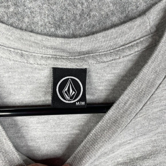 Volcom T Shirt Men's Size Medium Gray Logo Crewneck Short Sleeve Surfer Skate - Picture 7 of 9